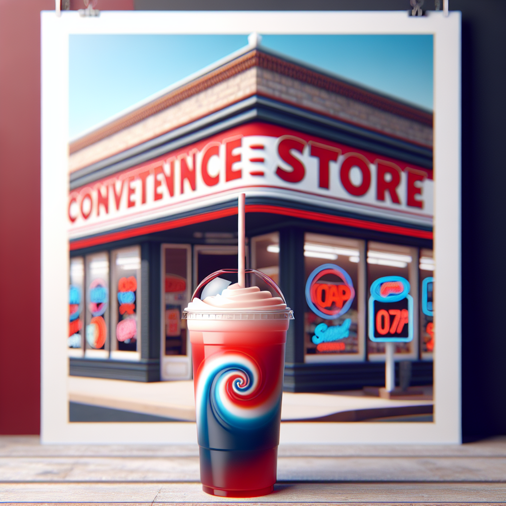 Illustration of "7-Eleven Celebrates 97th Birthday with Free Slurpees and Special Deals!"