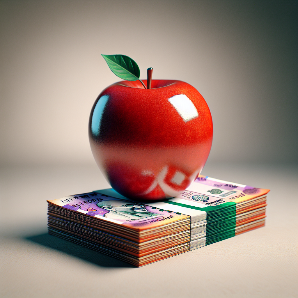 Illustration of Apple's Rising Success in India Sparks Market Speculation.