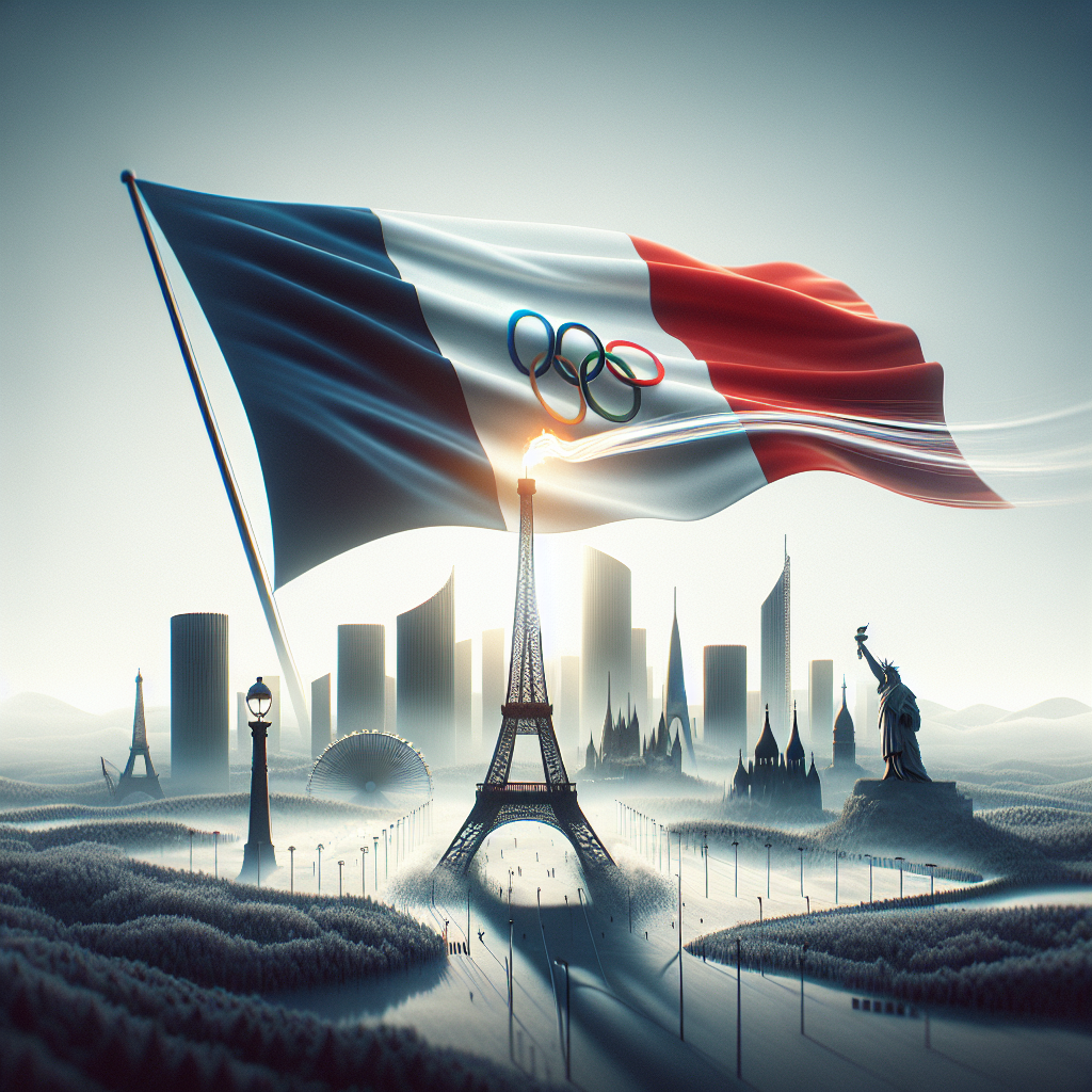 Illustration of Bastille Day Parade in Paris Adds Olympic Flair