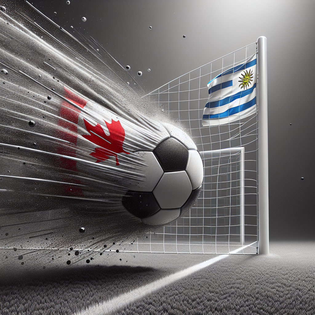 Illustration of Canada's Osorio Denied by Uruguay in Thrilling Encounter