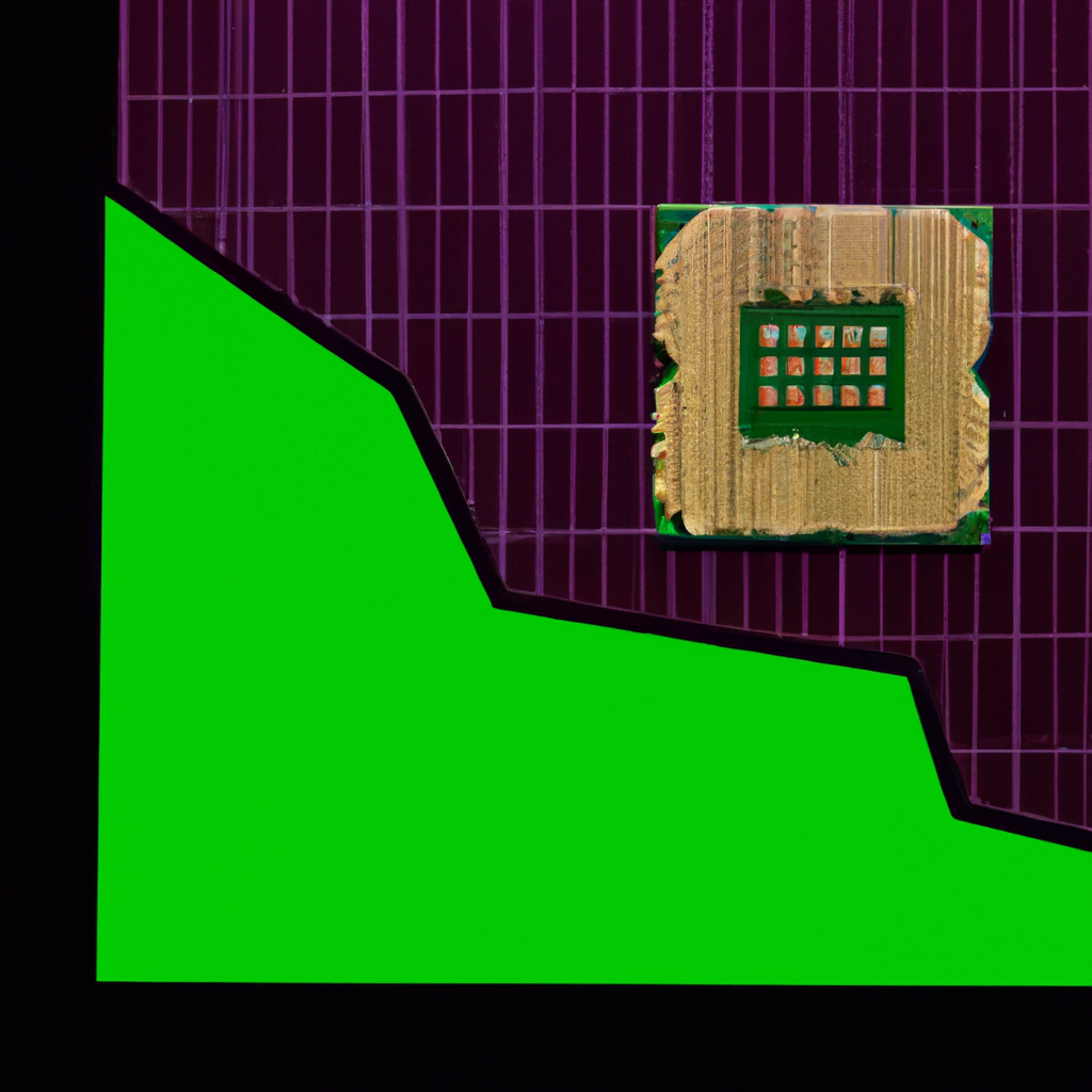 Illustration of "Chipmaker Stocks Plummet: Biden's Export Controls and Trump's Taiwan Remarks Rattle Investors"