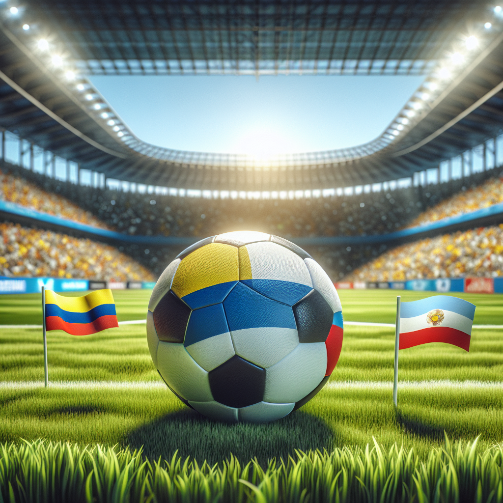 Illustration of "Colombia vs Argentina: The Epic Showdown for Copa America Glory!"