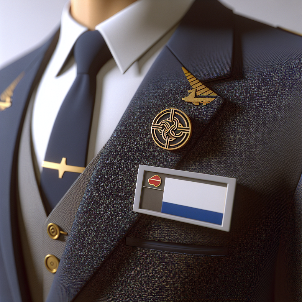 Illustration of Delta Air Lines Changes Policy on Flight Attendant Pins: Controversy Erupts over Flag Choice