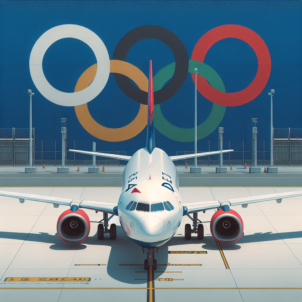 Illustration of Delta Air Lines Faces Financial Hit Ahead of Olympics