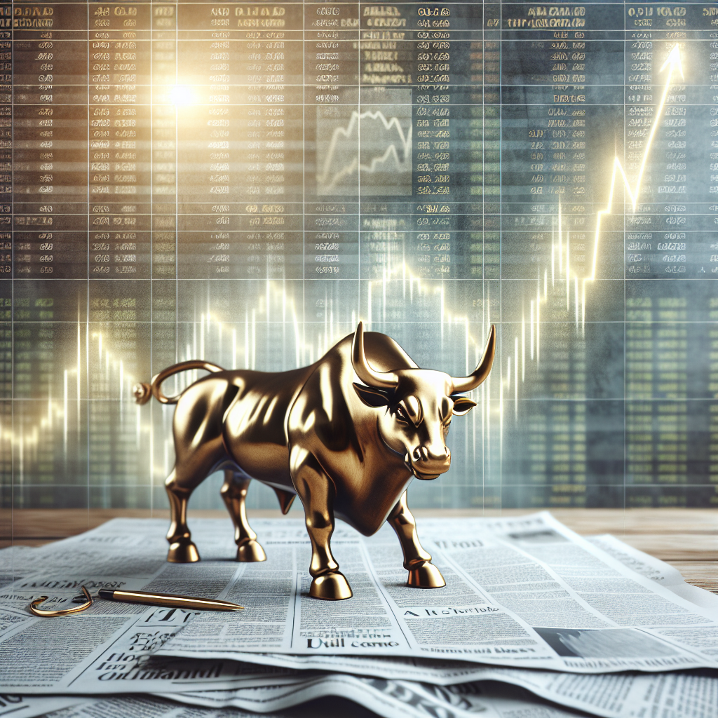 Illustration of Dow Jones Hits Record High on Bank Earnings Surge