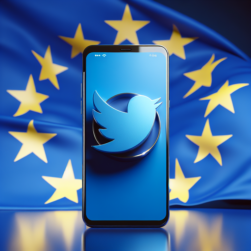 Illustration of Elon Musk's Social Media Platform Under Fire in the EU