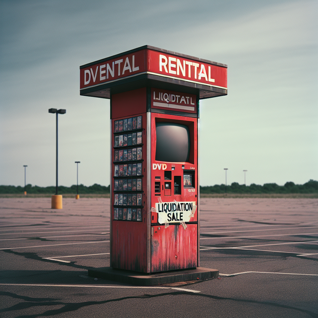 Illustration of End of an Era: Redbox DVD Rental Kiosks Facing Liquidation