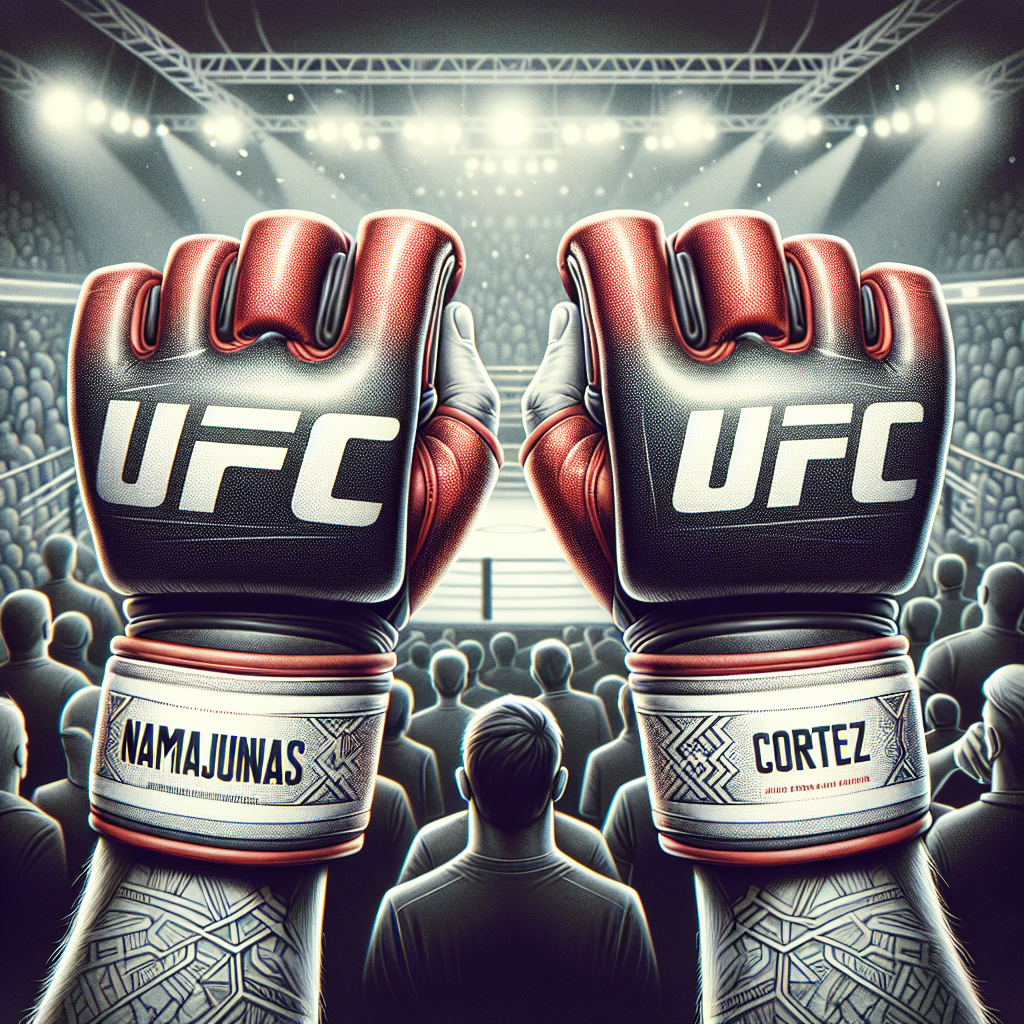 Illustration of "Flyweight Showdown: Namajunas vs. Cortez Headlines UFC Fight Night"