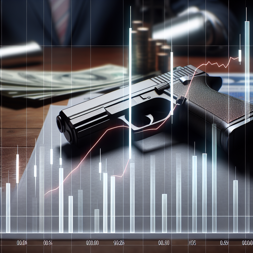 Illustration of Gun Stocks Soar Amid Political Tension