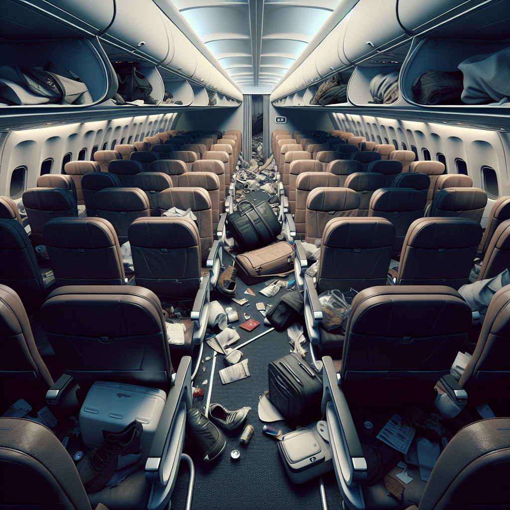 Illustration of In-Flight Chaos: Massive Brawl Forces Emergency Landing