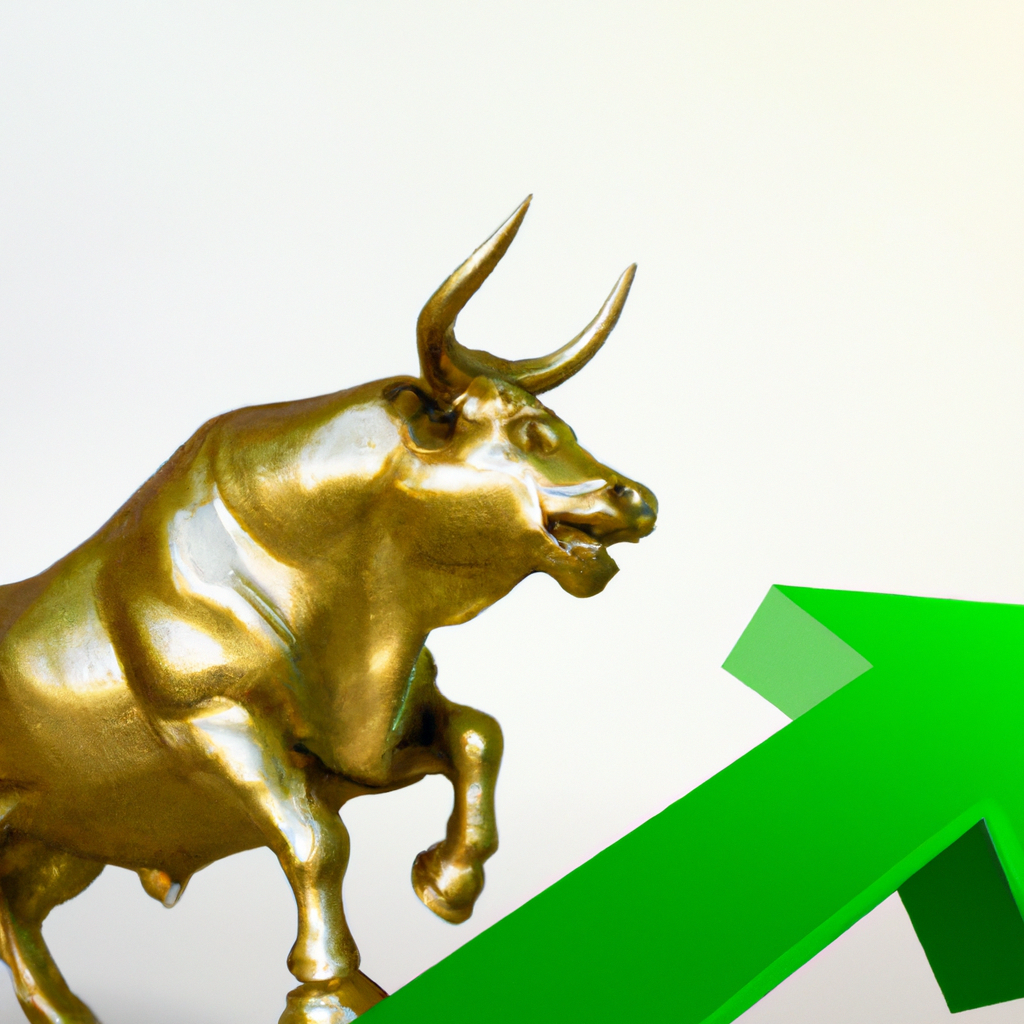 Illustration of "Market Optimism Soars as Dow Jones Hits New Record High: Federal Reserve Rate Cut Expected"