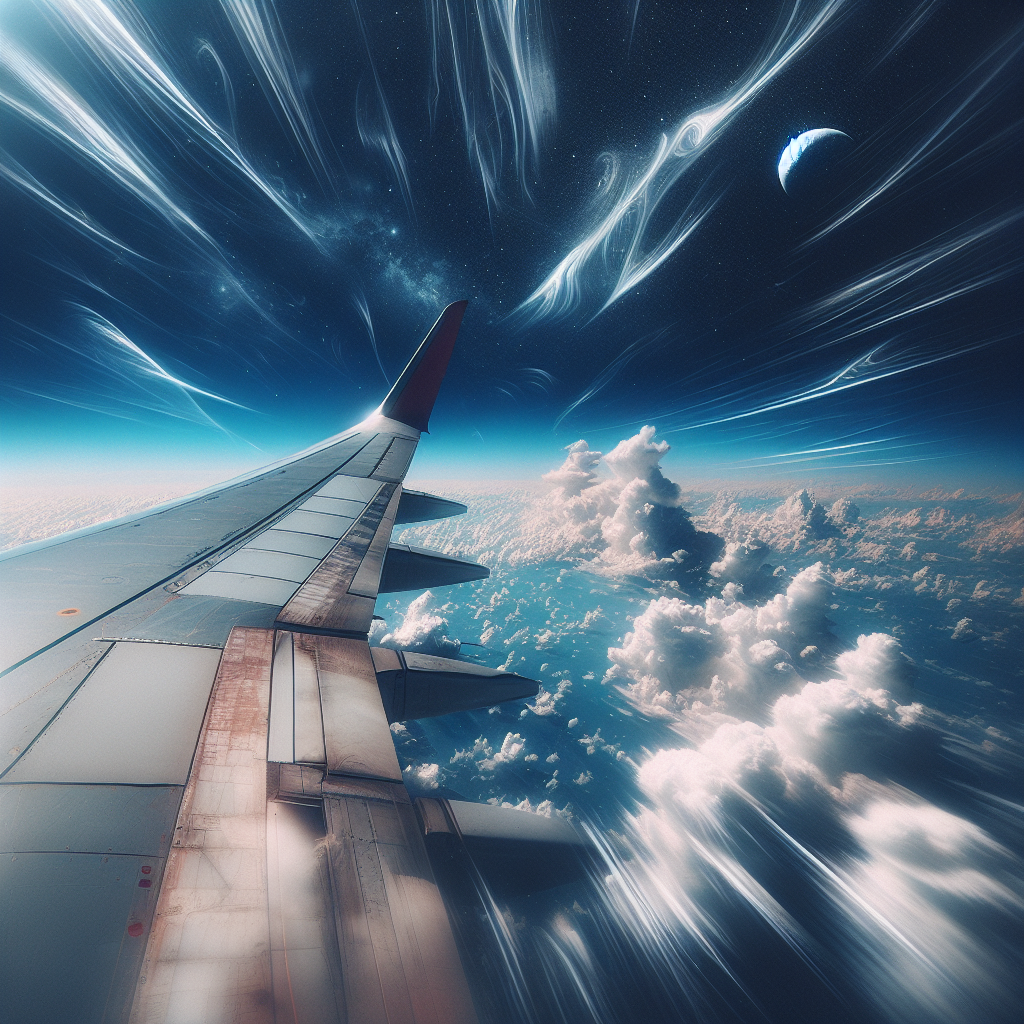 Illustration of Mid-Air Drama: Turbulence Unfolds on London-Bound Flight