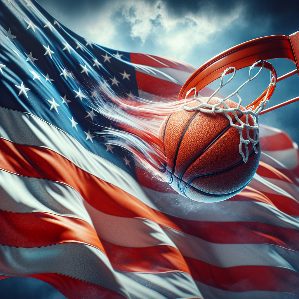 Illustration of Team USA Basketball Holds Strong Against Australia in Exhibition Match