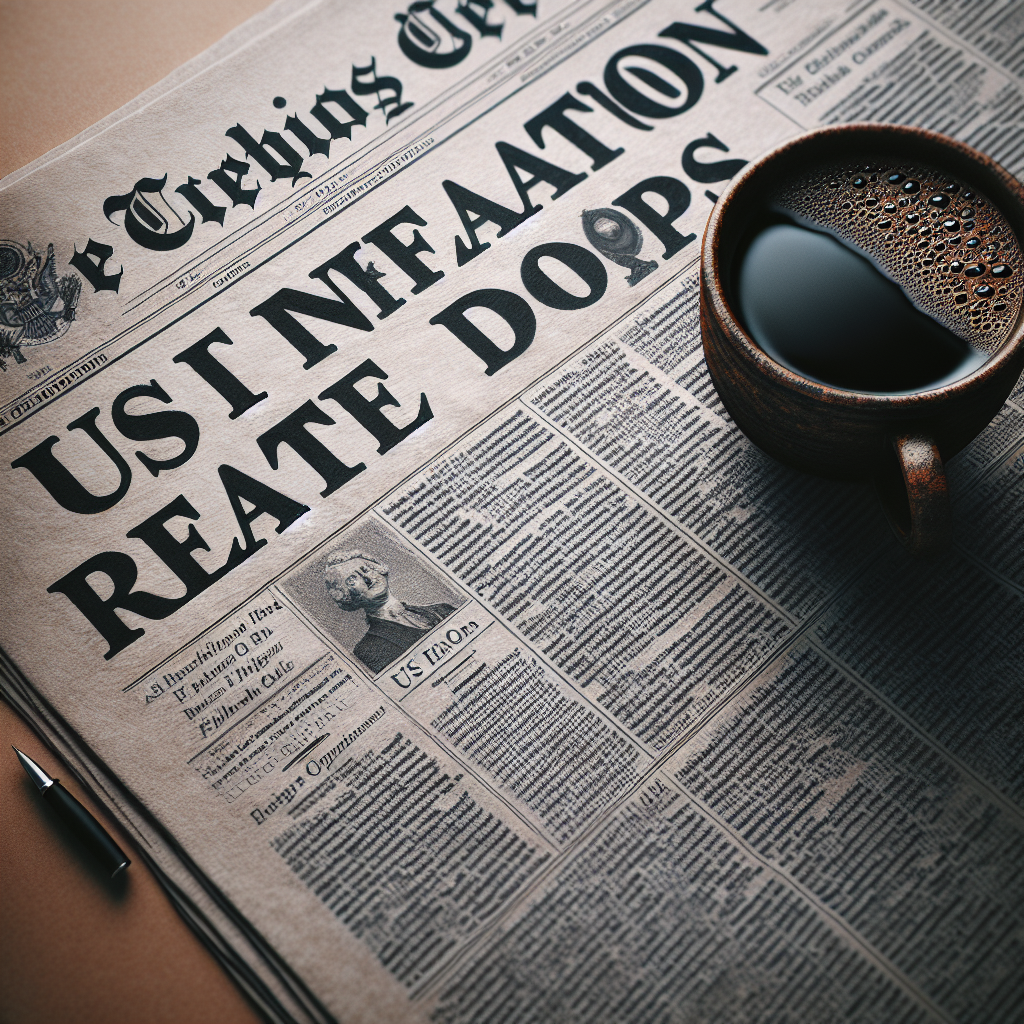 Illustration of US Inflation Rate Drops: Federal Reserve May Cut Interest Rates Soon