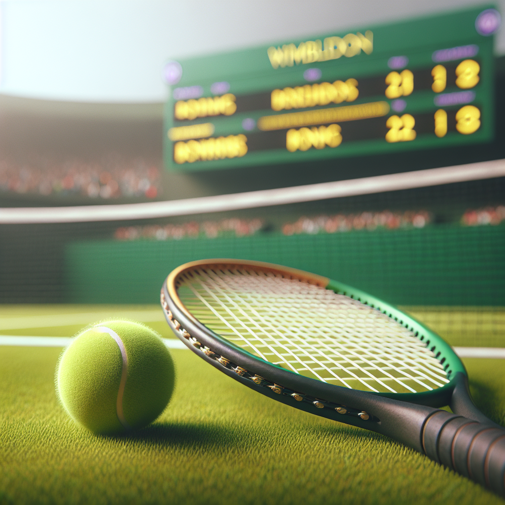 Illustration of Wimbledon Upset: Gauff's Early Exit and Navarro's Stunning Victory