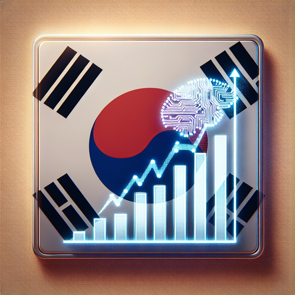 Illustration of AI Boost Drives South Korea's Economy Amid Rising Geopolitical Concerns.