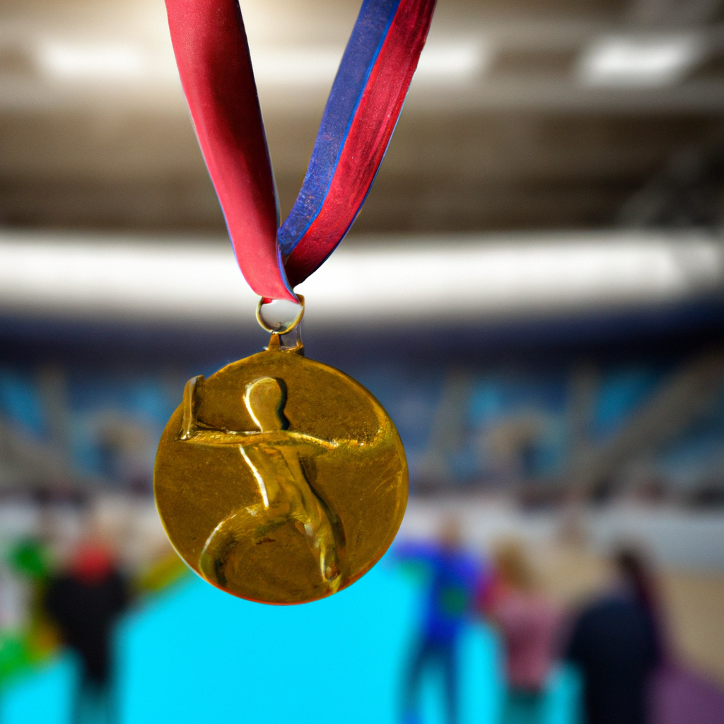 Illustration of Algerian Gymnast Kaylia Nemour Makes Olympic History with Gold Medal Win