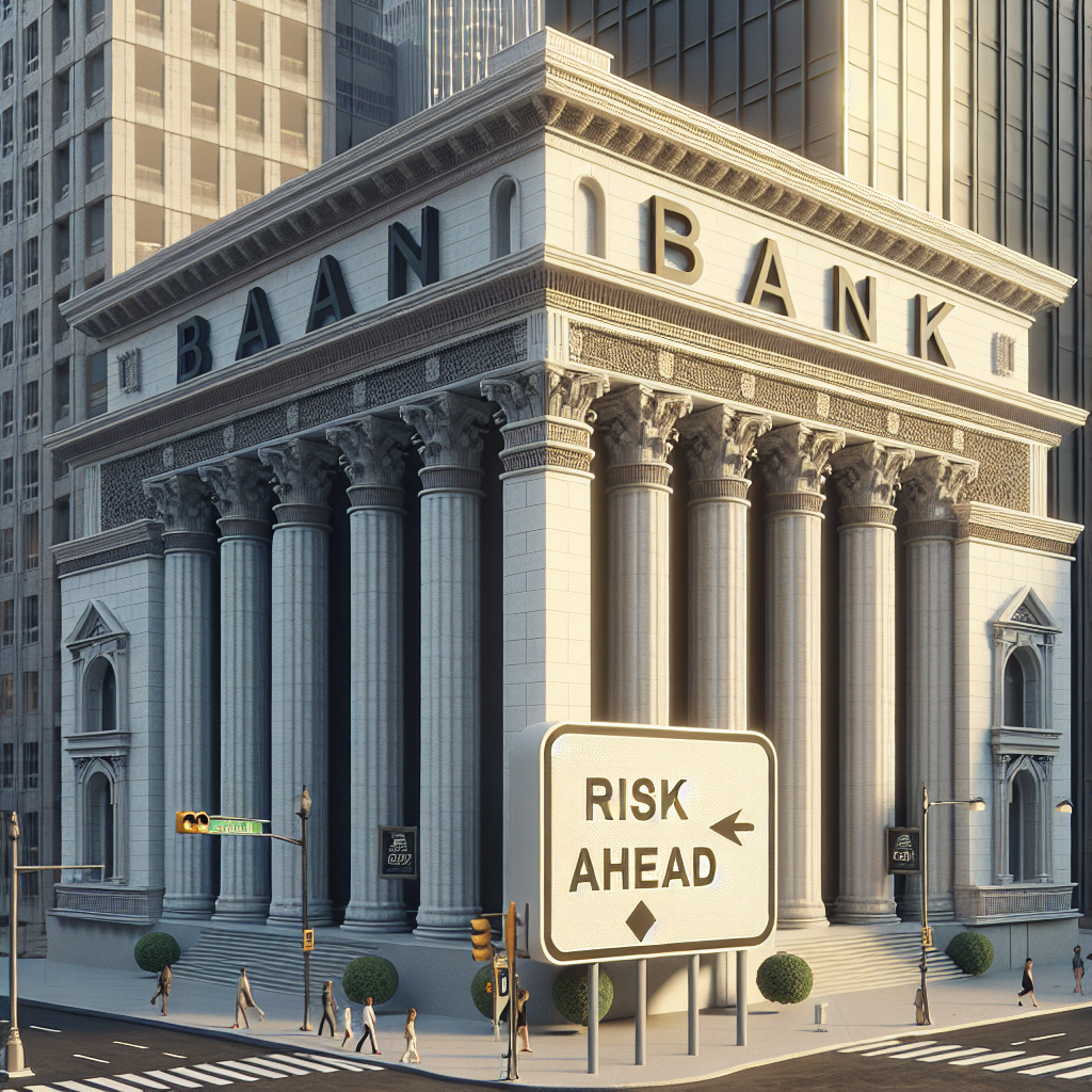 Illustration of Banks Brace for Impact: Rising Defaults and Economic Uncertainty Ahead