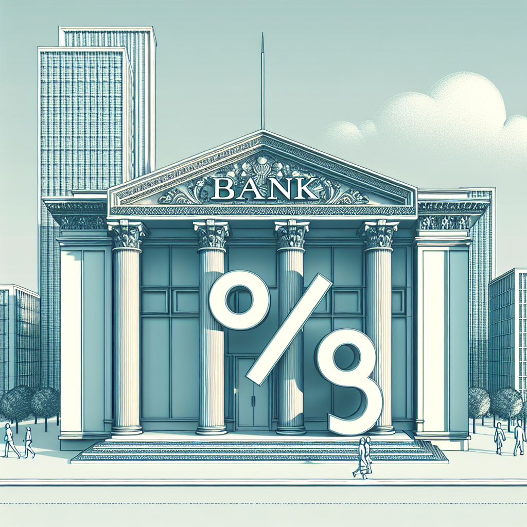 Illustration of "Banks Brace for Increased Risks Amid High Interest Rates"