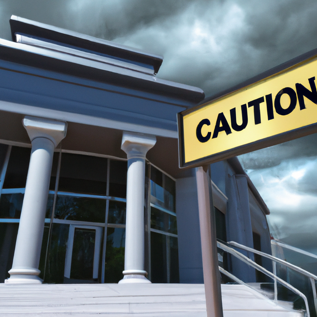Illustration of Banks Brace for Potential Credit Storm as Rates Soar and Consumers Struggle