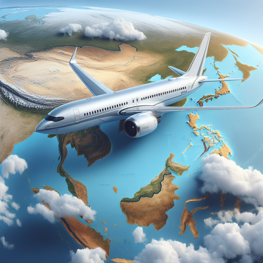 Illustration of Boeing Scores Major Deals with Asian Carriers.