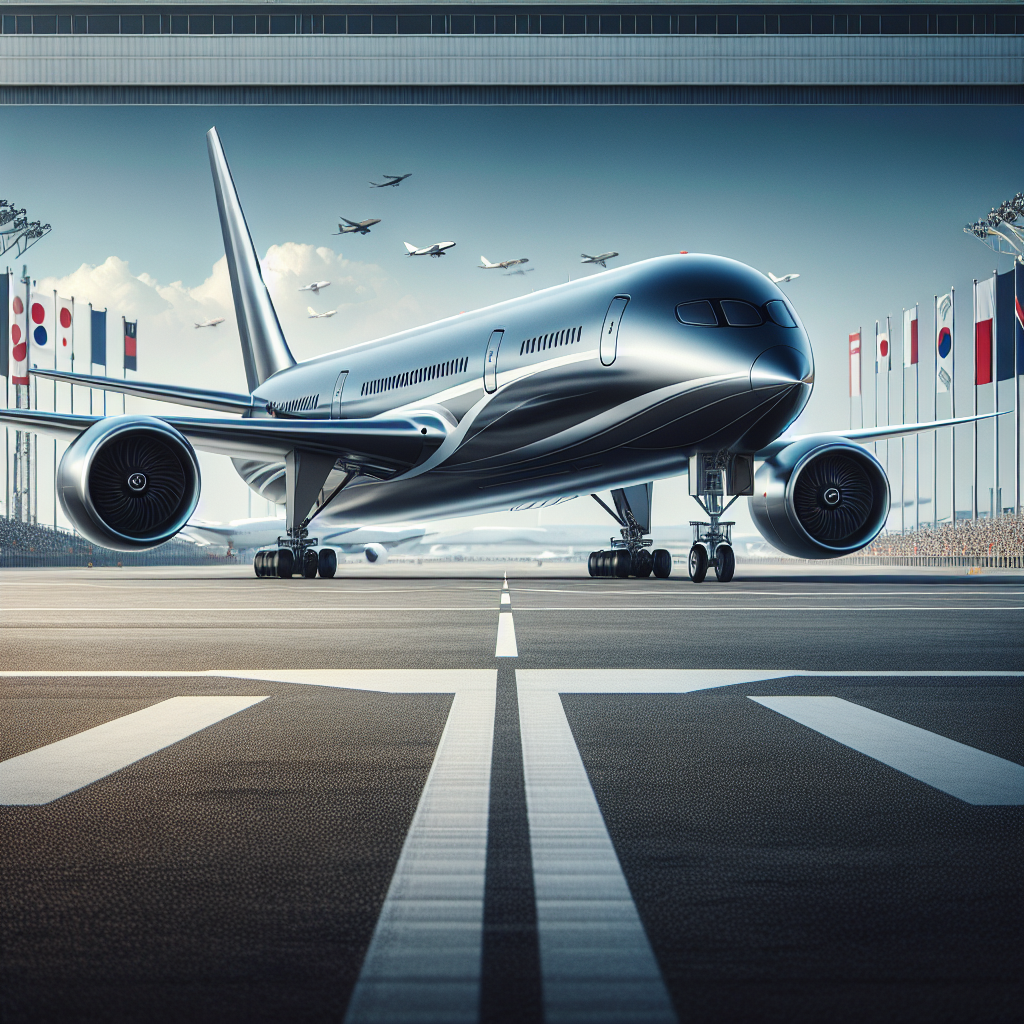 Illustration of Boeing Secures Major Orders from Japan Airlines and Korean Air at Airshow.