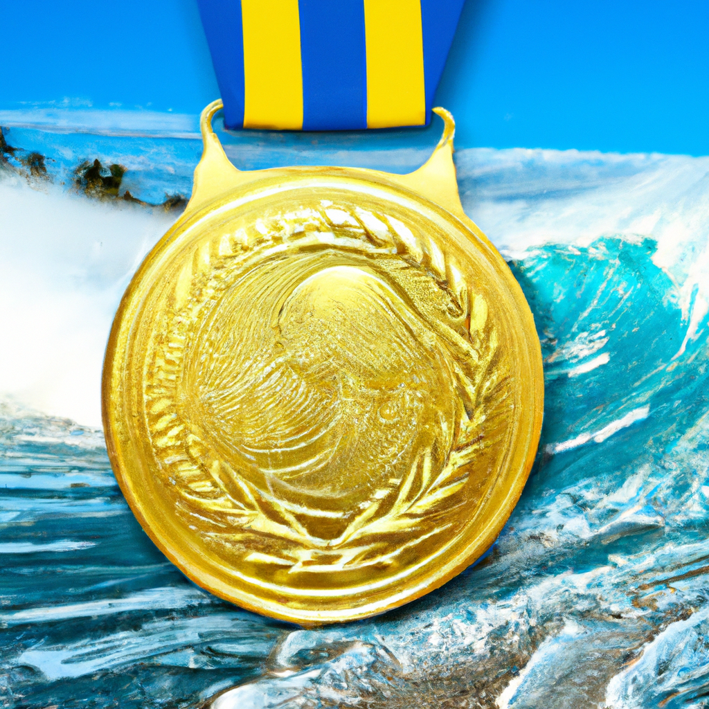 Illustration of Caroline Marks Shines in Tahiti: First Olympic Gold Secured!