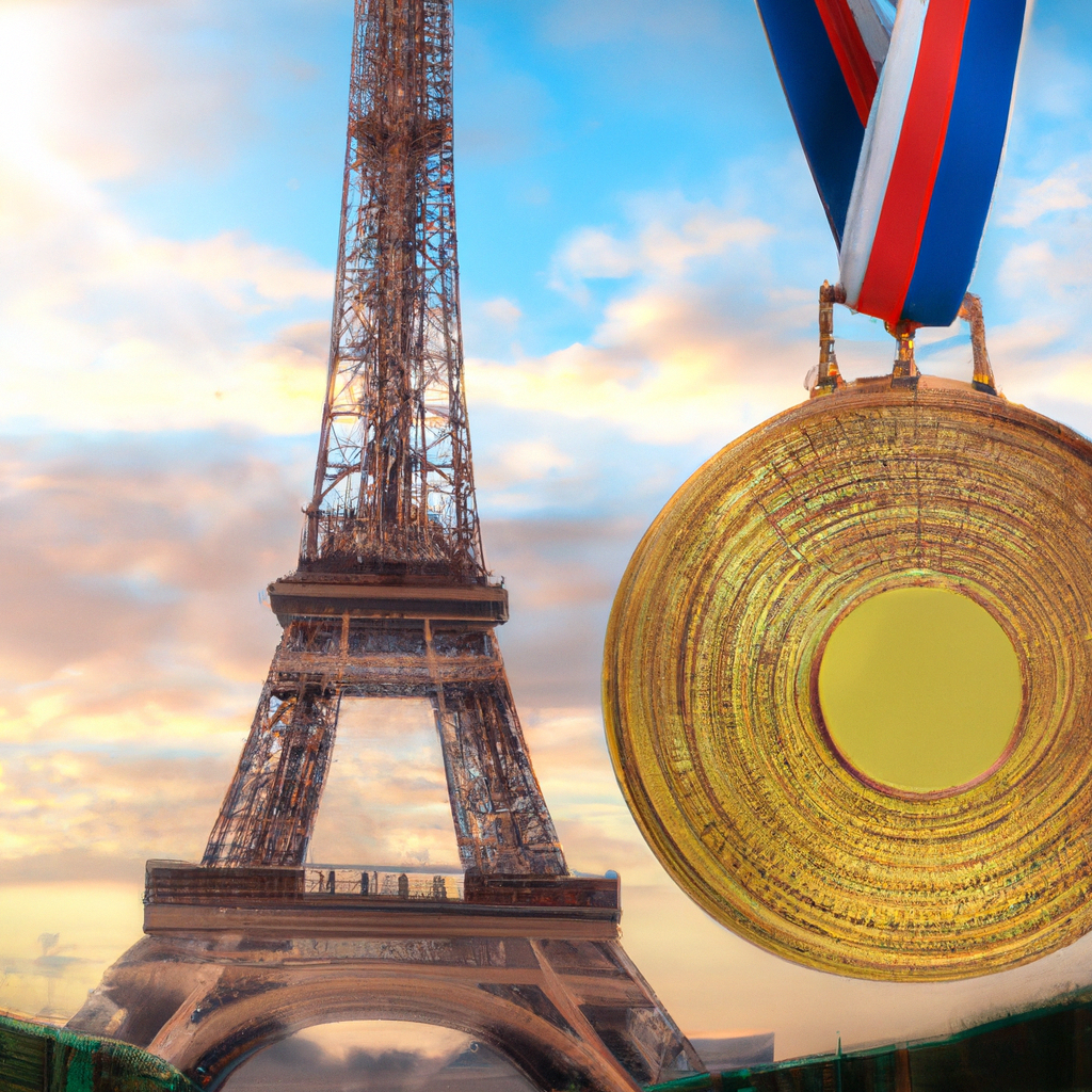 Illustration of Djokovic's Golden Dream: Triumph at the 2024 Paris Olympics