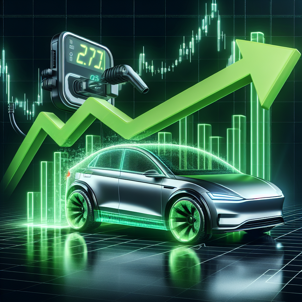 Illustration of GM Raises Financial Targets for 2024; Stock Surges.