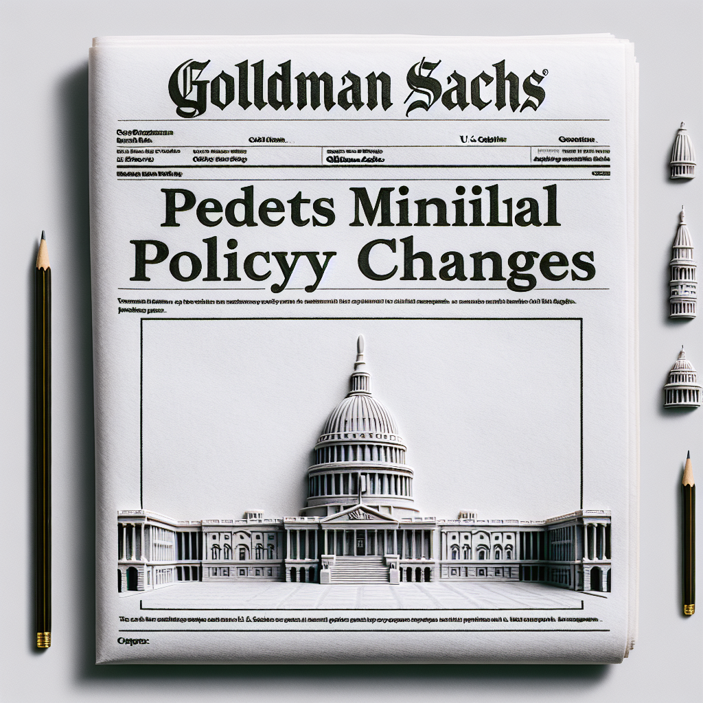 Illustration of Goldman Sachs Predicts Minimal Policy Changes Under Kamala Harris Nomination.