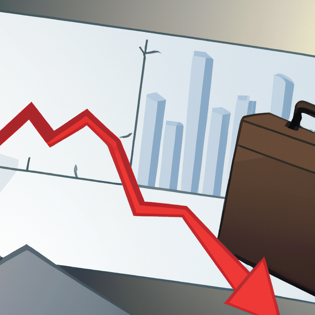 Illustration of "Market Turbulence: Stocks Plunge Amid Job Market Concerns"