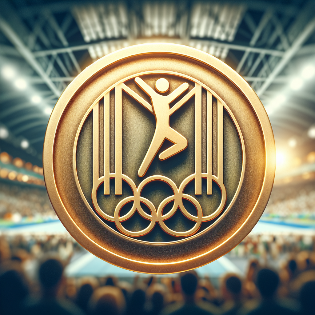 Illustration of Simone Biles Makes History with Second Olympic Vault Triumph