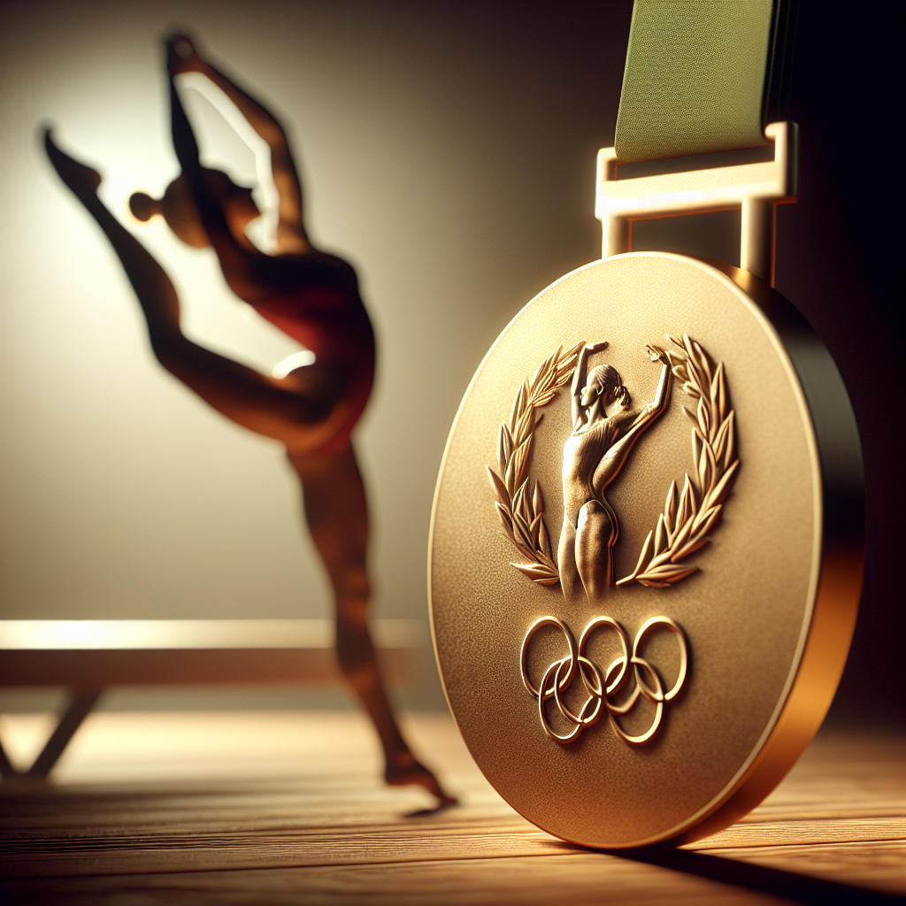 Illustration of Simone Biles Makes Olympic History: Seventh Gold in Women's Vault
