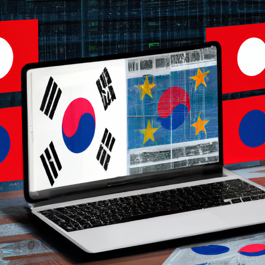 Illustration of South Korea's AI Boom at Risk Amid U.S.-China Tensions