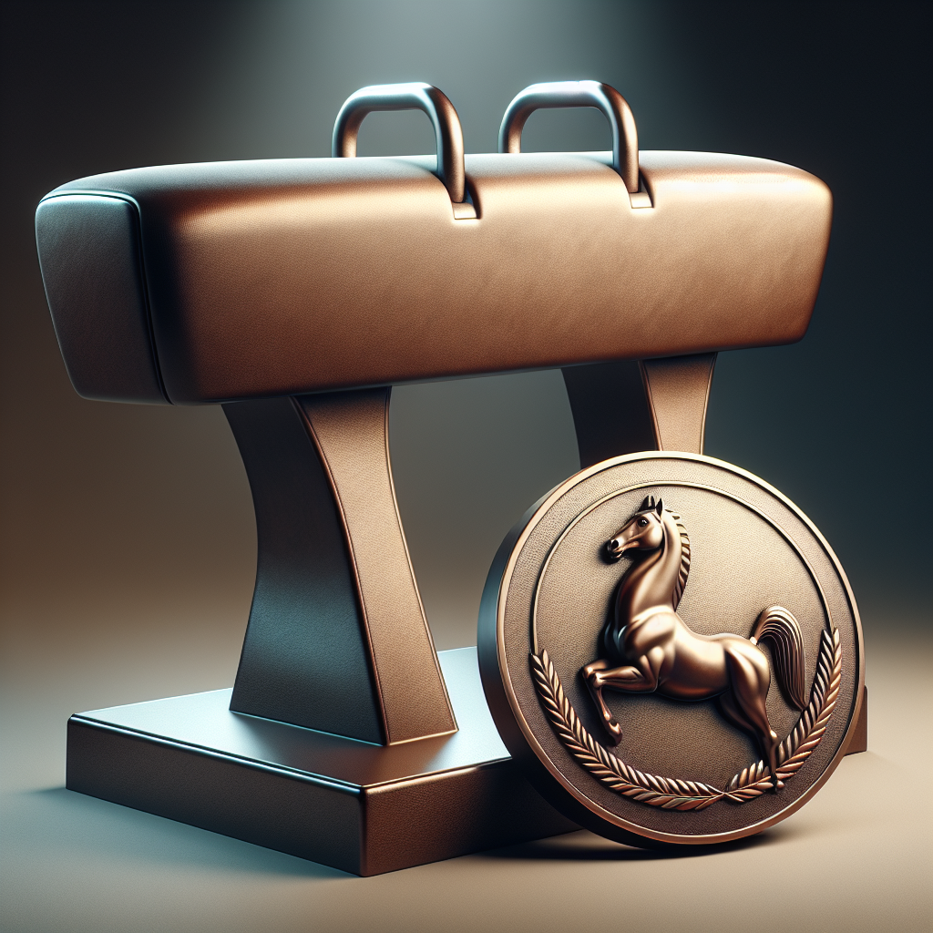 Illustration of "The Pommel Horse Redemption: Stephen Nedoroscik Secures Second Bronze in Paris"