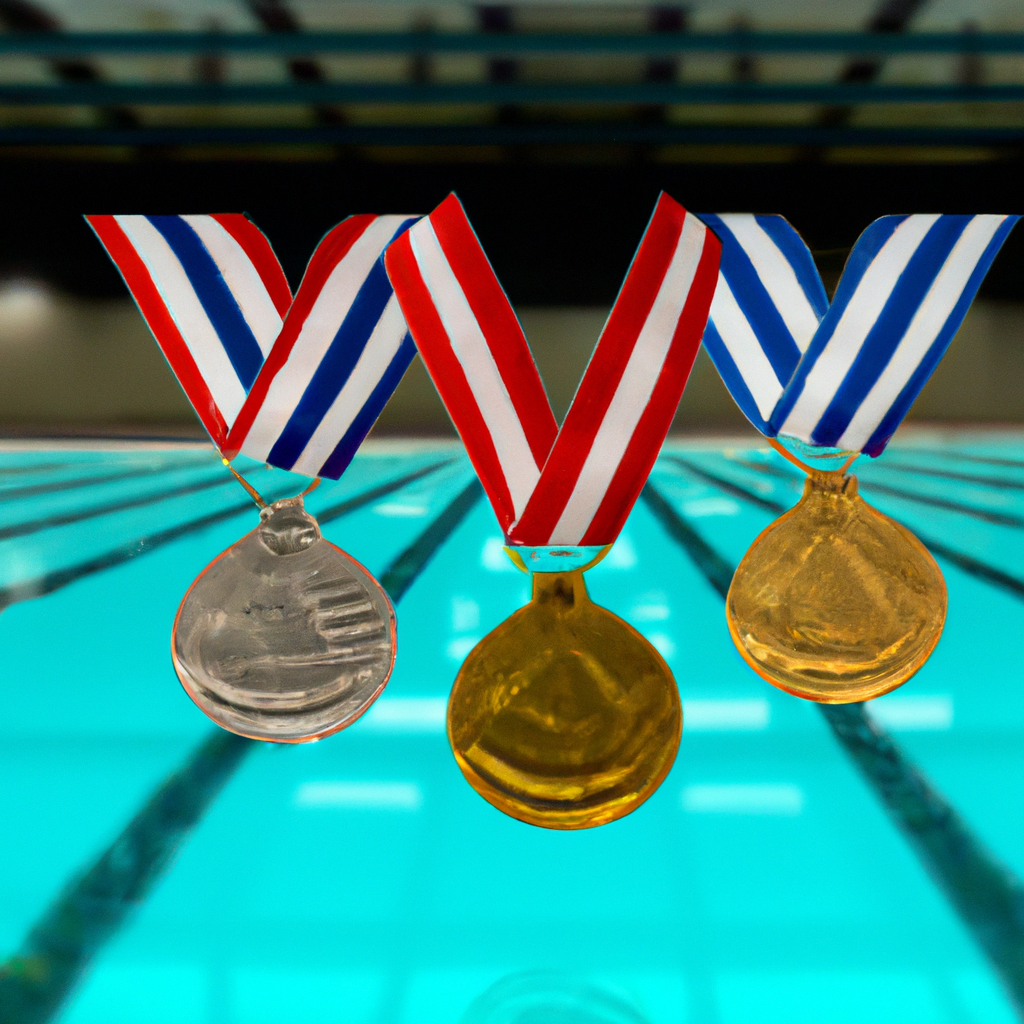 Illustration of US Swim Team Sets Records Amidst Mixed Medal Performance in Paris