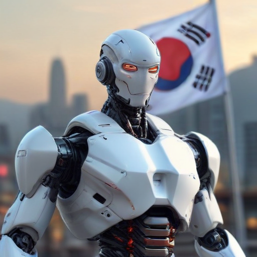 Illustration of AI Boosts South Korea's Economy Amid Geopolitical Tensions