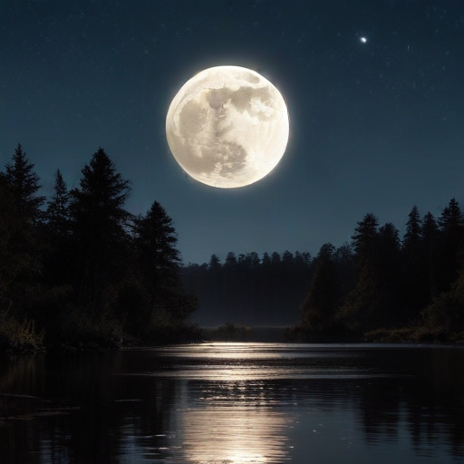 Illustration of A Universe United: The Breathtaking Beaver Moon Lights Up the Night