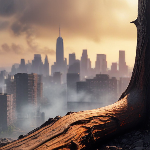 Illustration of "Blazing Crisis: Drought Sparks Wildfires in NYC and Beyond"