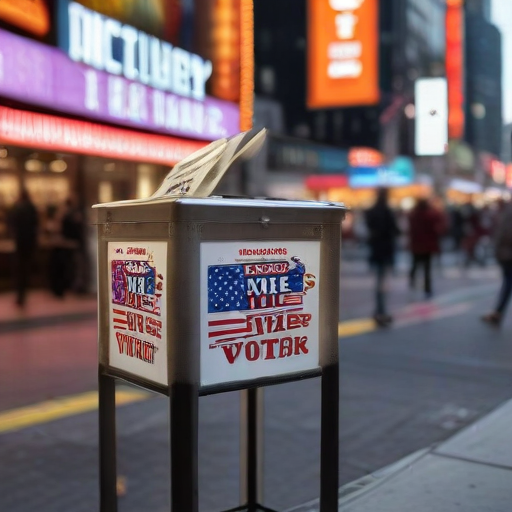 Illustration of Broadway's Star-Studded Push for Voter Engagement: Are You Ready to Vote?