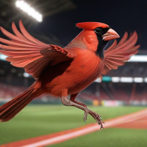 Illustration of Cardinals Soar: Murray's Record-Setting Performance Propels Team to Victory