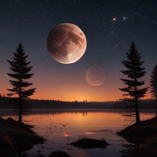 Illustration of Catch the Cosmic Wonders: Beaver Moon, Meteor Showers, and Jupiter's Spectacle Await!