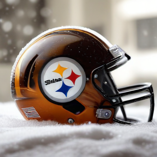 Illustration of Chill and Grit: Steelers vs. Browns in Icy Clash