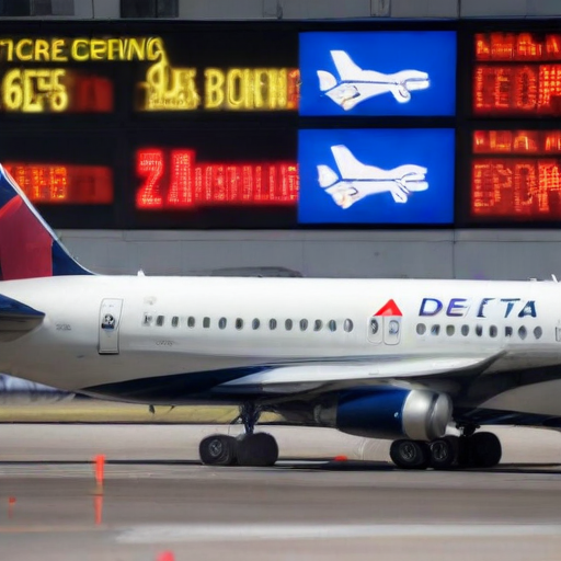 Illustration of Delta Air Lines Under Investigation as Flight Cancellations Continue