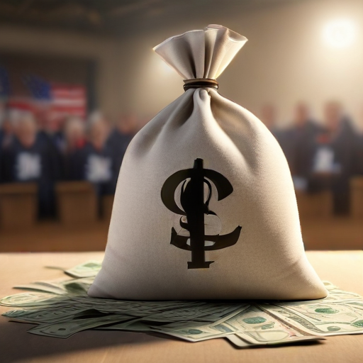Illustration of Democrats Score Big: $100 Million Fundraising Surge Sparks 2024 Momentum!