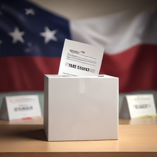 Illustration of Dixville Notch: A Tie That Signals Tension in the Presidential Race