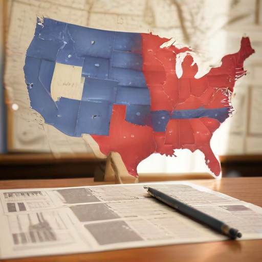 Illustration of Electoral College: A System That Shapes Presidential Campaigns