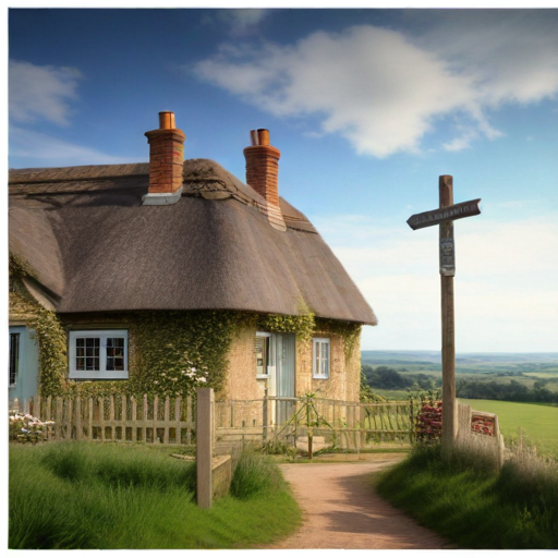 Illustration of Ellen DeGeneres' Bold Move: New Life in Rural England After Hollywood Struggles