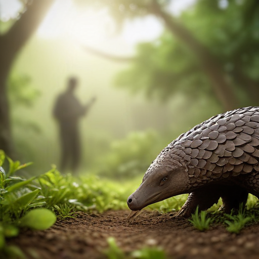 Illustration of Endangered Pangolin Spotted: A Conservation Triumph in Shenzhen