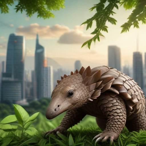 Illustration of Endangered Pangolin Spotted in Shenzhen After 30 Years!